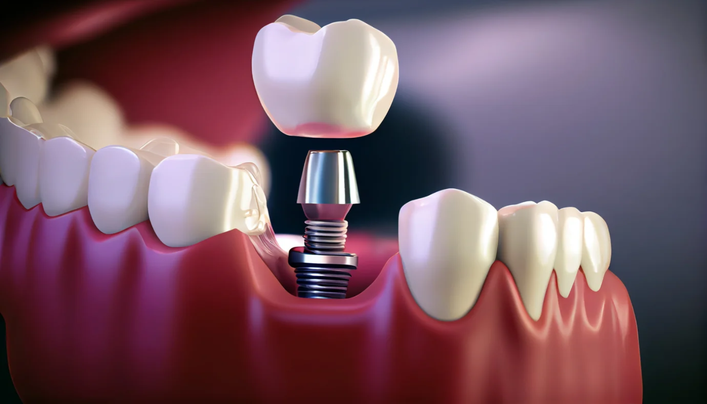 dental implant with all its structures