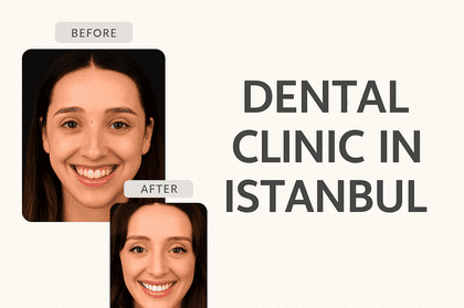 Modern featured image with elegant white and turquoise background and text “Best Dental Clinic in Istanbul, Turkey” representing IST Smile Experts.