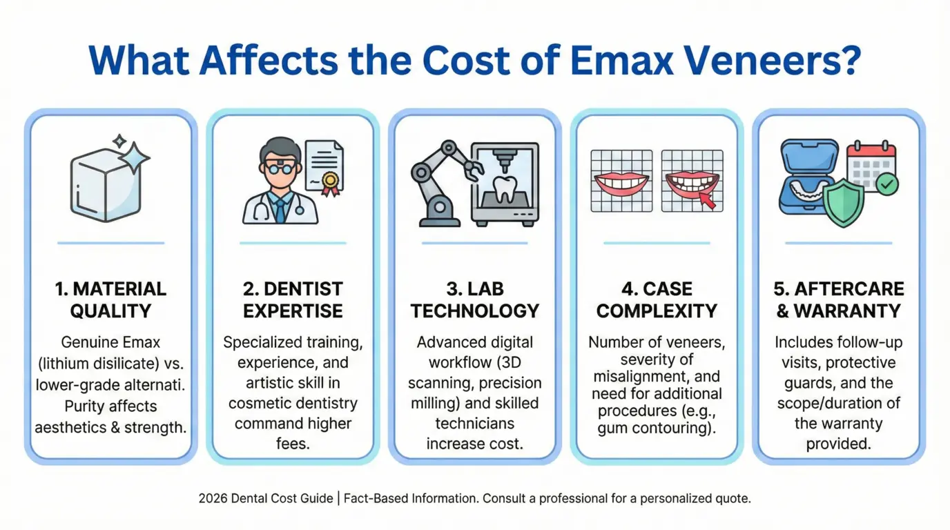 Factors affecting the cost of Emax veneers in Turkey