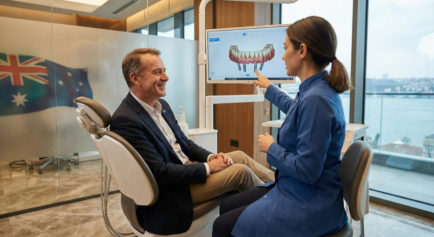 All-on-4 and All-on-6 dental implants treatment for Australian patients in Turkey