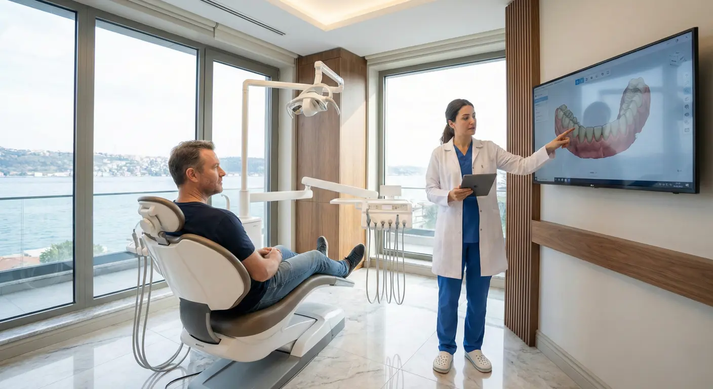 Zirconium crowns consultation in Turkey for Australian patients at IST Smile Experts Istanbul